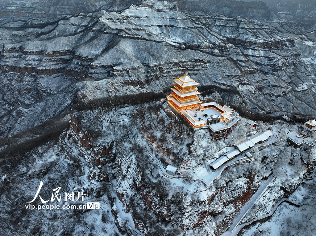 河南濟源：王屋山雪景如畫